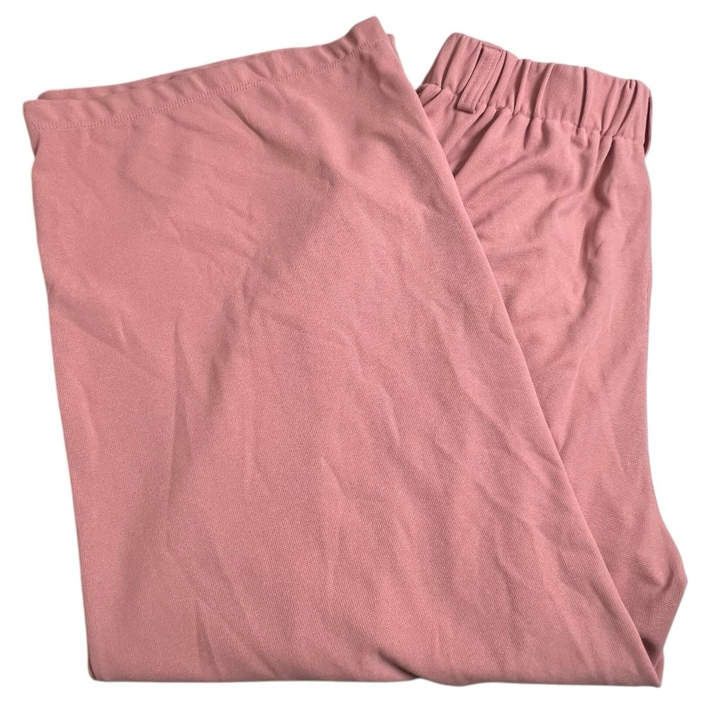 Halara Womens LP Mauve Pink Cropped Wide Leg Pull On Pants Stretch Casual Lounge